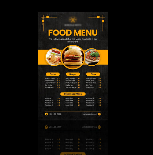 Menu Design - One Page